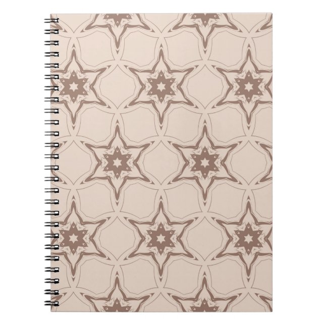 Decorative geometric floral pattern. Seamless vint Notebook (Front)