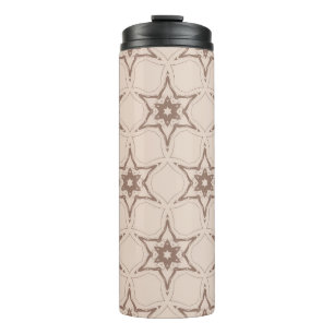 Decorative geometric floral pattern. Seamless vint Thermal Tumbler