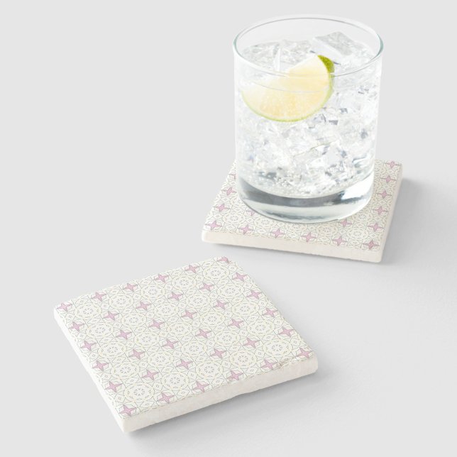 decorative  geometric pattern stone coaster  (Creator Uploaded)