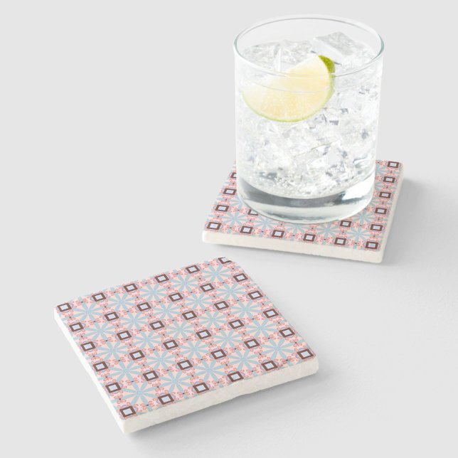 decorative  geometric pattern stone coaster  (Creator Uploaded)