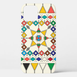 Decorative geometric repeating pattern inspired by iPhone 12 case