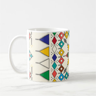 Decorative geometric repeating pattern inspired by coffee mug