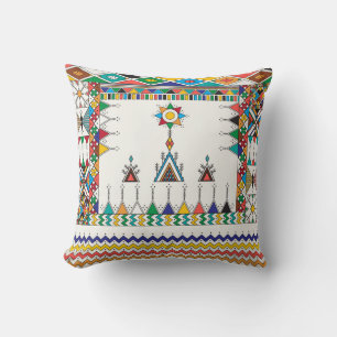 Decorative geometric repeating pattern inspired by cushion