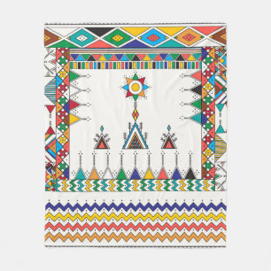 Decorative geometric repeating pattern inspired by fleece blanket