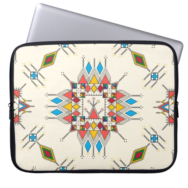 Decorative geometric repeating pattern inspired by laptop sleeve (Front)