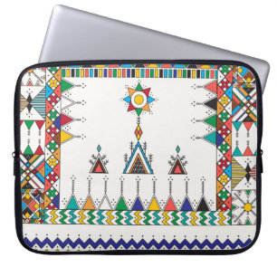 Decorative geometric repeating pattern inspired by laptop sleeve