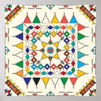 Decorative geometric repeating pattern inspired by