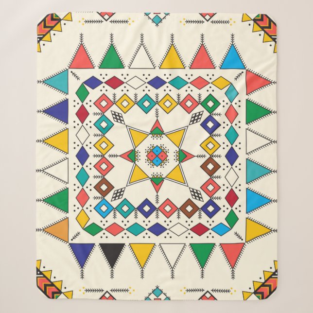 Decorative geometric repeating pattern inspired by sherpa blanket (Front)