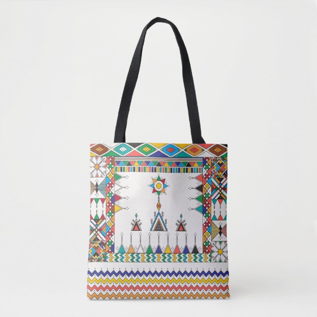 Decorative geometric repeating pattern inspired by tote bag (Front)