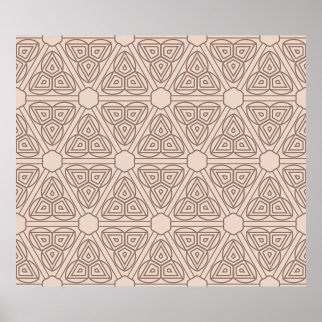 decorative geometric seamless pattern. illustratio poster (Front)