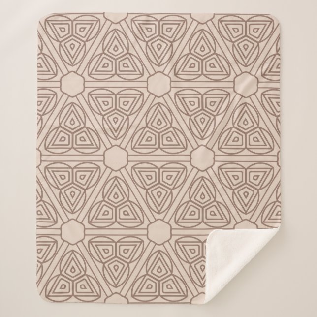 decorative geometric seamless pattern. illustratio sherpa blanket (Front)