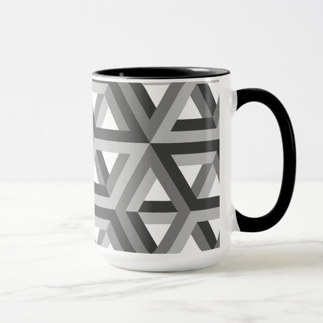 Decorative Geometric Tiles Mosaic Pattern #10 Mug (Right)