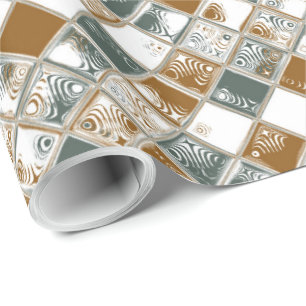 Decorative Geometric Tiles Mosaic Pattern Wrapping Paper