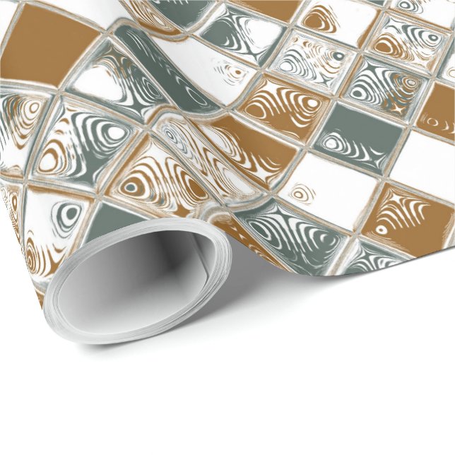 Decorative Geometric Tiles Mosaic Pattern Wrapping Paper (Roll Corner)