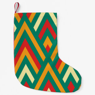 Decorative Geometric: Vintage Abstract Seamless. Small Christmas Stocking