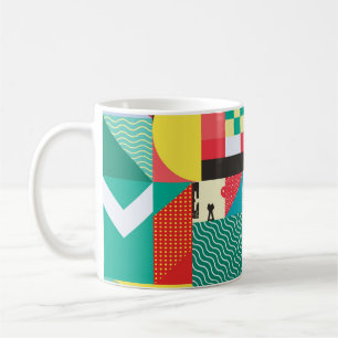 Decorative Geometric: Vintage Pattern Elements Coffee Mug