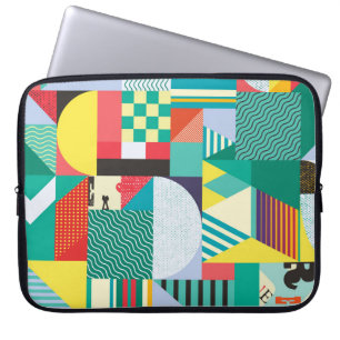 Decorative Geometric: Vintage Pattern Elements Laptop Sleeve