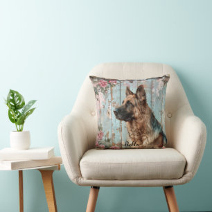 Decorative German Shepherd Throw Pillow