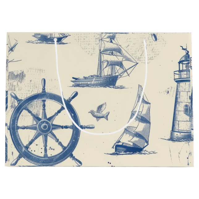 Decorative Gift Bag with Marine Elements (Front)