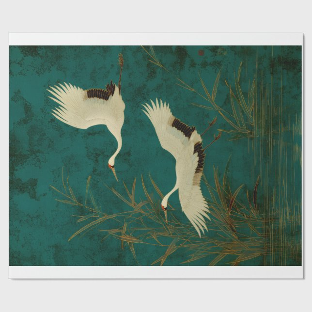 Decorative Gift Wrap Tissue Paper Japanese Crane (Flat)