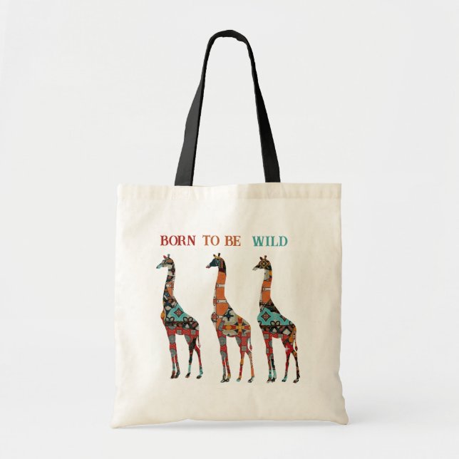  Decorative Giraffe Tote Bag (Front)