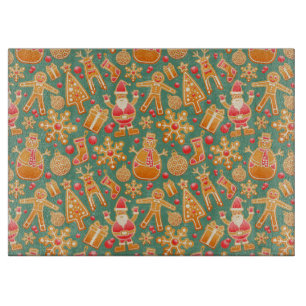 Decorative Glass Christmas Cutting Board