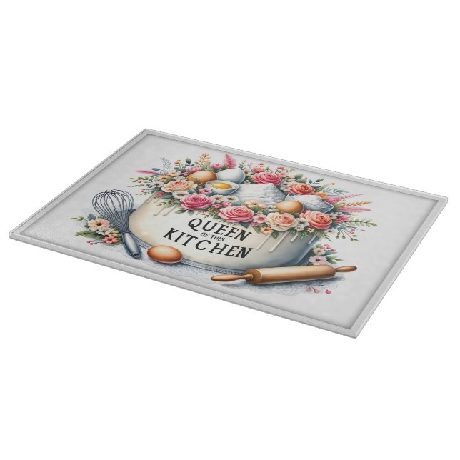 Decorative Glass Cutting Board 15"x11" (Corner)