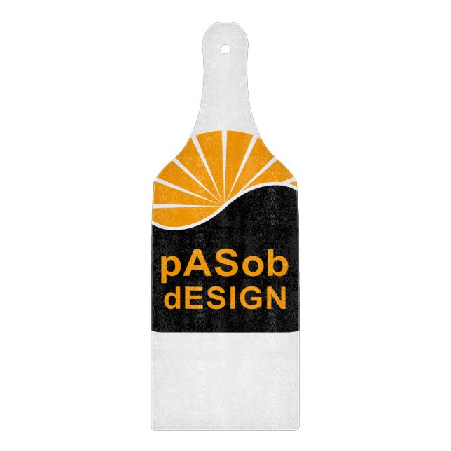 Decorative Glass Cutting Board Paddle (Front)