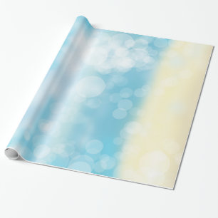 Decorative Glitter Blue and Gold Wrapping Paper