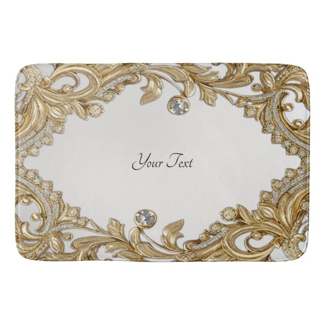 Decorative Gold Bath Mat (Front)