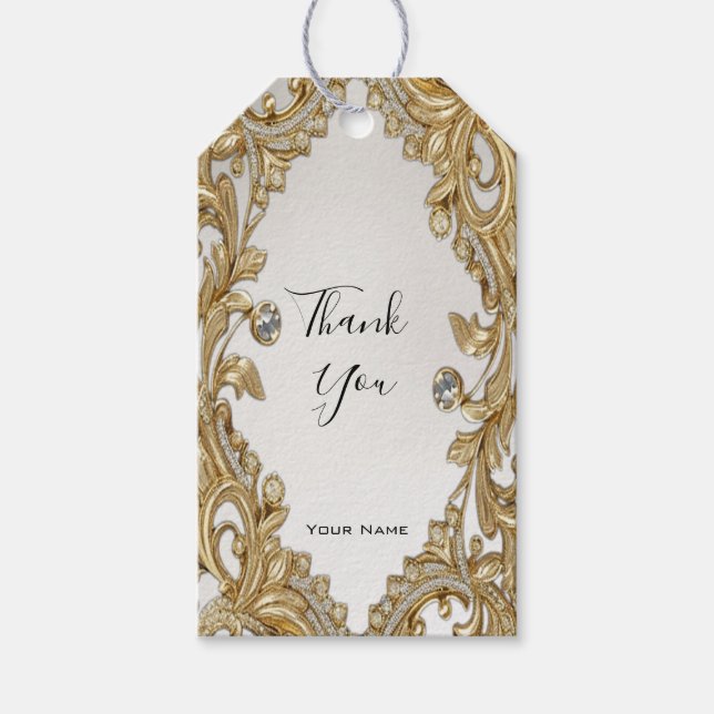 Decorative Gold Gift Tag (Front)