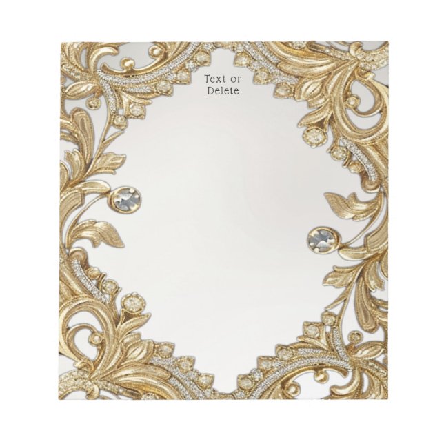 Decorative Gold Notepad (Front)