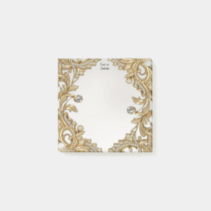 Decorative Gold Post it Notes