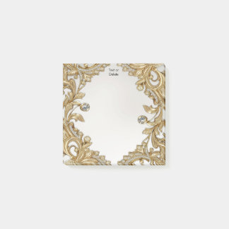 Decorative Gold Post it Notes