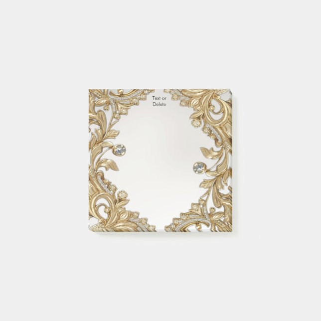 Decorative Gold Post it Notes (Front)
