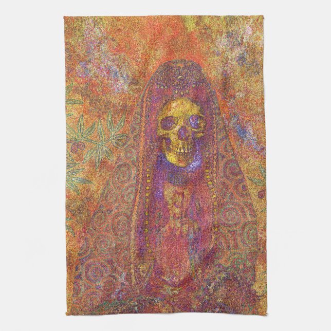Decorative Gothic Skeleton Kitchen Towel (Vertical)
