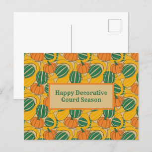Decorative Gourds Invitation Postcard