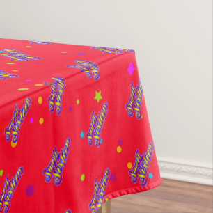 Decorative Gradient Stylised Sweet 16 on Red Tablecloth