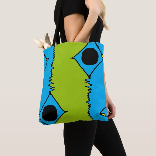 Decorative Graphic Tote Bag (Close Up)