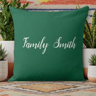 Decorative Green Cushion - Simple Solid Color