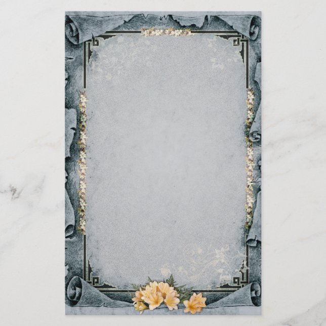 Decorative Grey Stationery (Front)