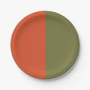Decorative Half And Half Paper Plate
