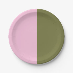 Decorative Half And Half Paper Plate