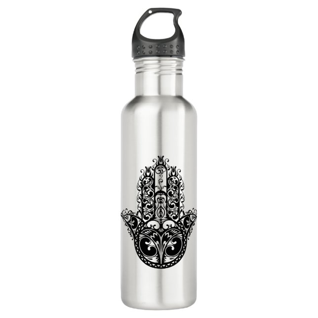 Decorative Hamsa Design 710 Ml Water Bottle (Front)