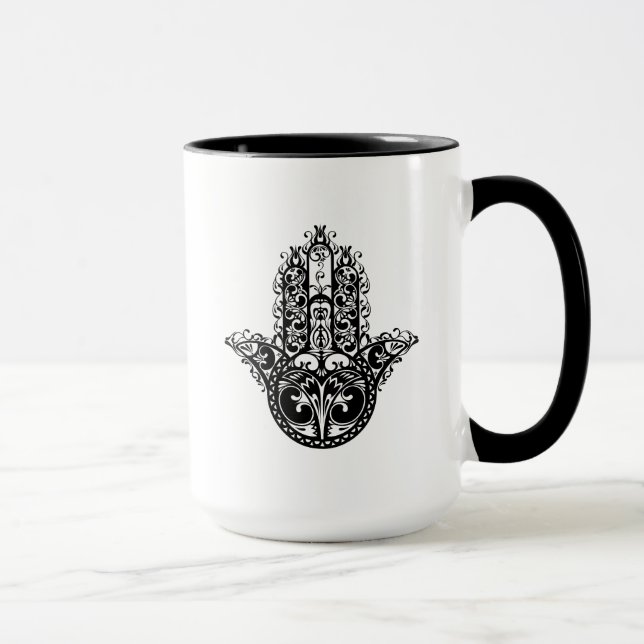 Decorative Hamsa Design Mug (Right)