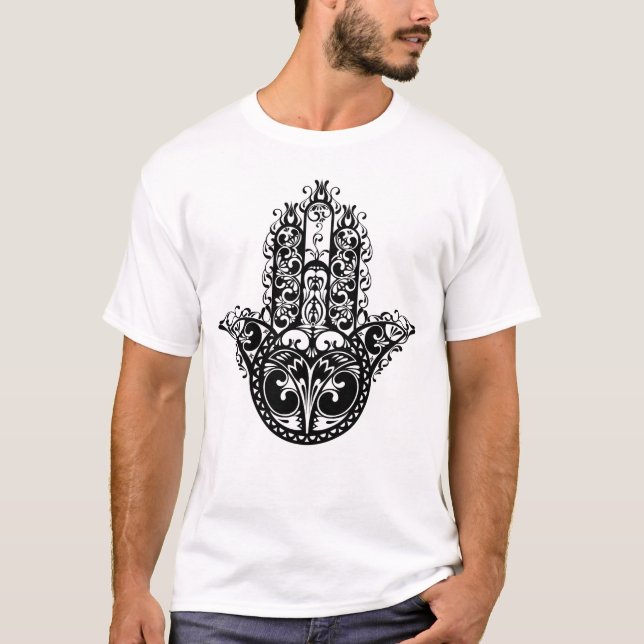 Decorative Hamsa Design T-Shirt (Front)