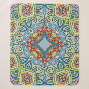 Decorative hand drawn seamless pattern. Colorful a Sherpa Blanket
