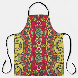 Decorative hand drawn seamless pattern. Colourful Apron