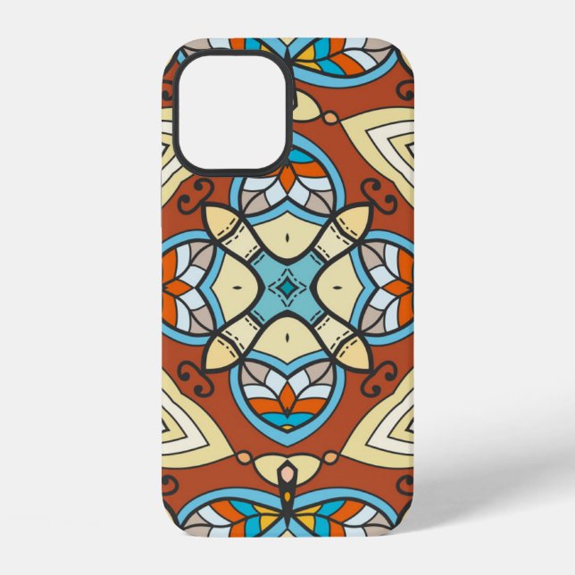 Decorative hand drawn seamless pattern. Colourful  iPhone Case (Back)