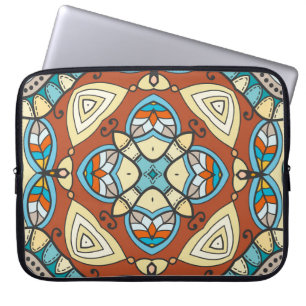 Decorative hand drawn seamless pattern. Colourful  Laptop Sleeve